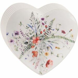 Orion Mák szív porcelán desszert tányér szett 17, 5 x 17 cm, 6 db kép