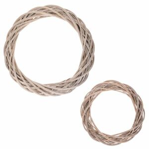 2 db fonott koszorú készlet, szürke, 35 és 25 átmérőjű cm kép