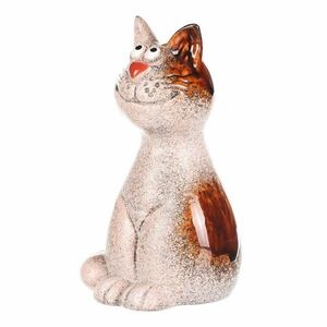 Kerti dekoráció kerítésre Macska, 9 x 9 x 15 cm, kerámia, 15 cm kép