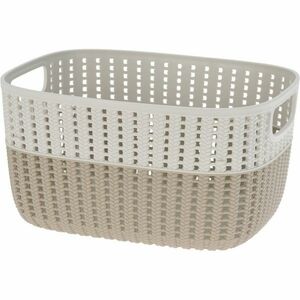 Duo műanyag kosár, krémszínű, 28, 6 x 21, 8 x 15, 1 cm kép