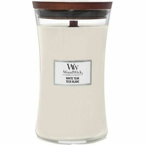 WoodWick Illatos gyertya nagy váza White Teak, 609 g kép
