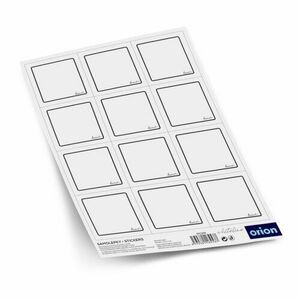 Orion WHITELINE matricák üvegekhez négyzet fehér2 x 12 db kép