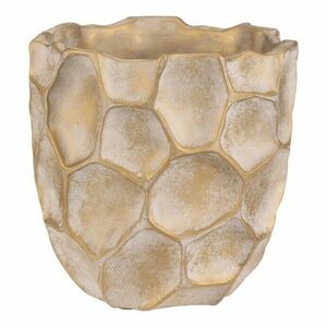 Plástev beton virágtartó, méret M, szélesség 21cm, bézs-arany kép
