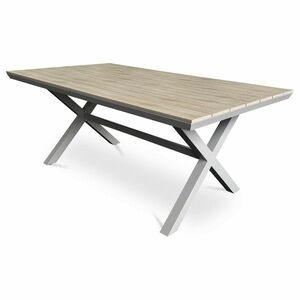 Autronic Kerti asztal, alumínium, polywood, bézs, AZT-S1510 OAK kép