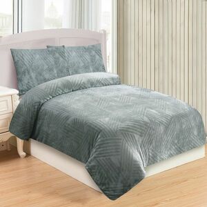 Trojice mikroplüss ágyneműhuzat szürke, 140 x 200 cm, 70 x 90 cm kép