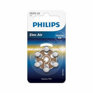 Philips ZA312 1, 4 V hallókészülék-elem kép