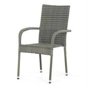 Autronic Kerti szék, fém, polirattan, szürke, AZC-S2114 GREY kép