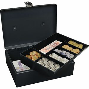 TS.816 univerzális acél pénztár fekete , 12, 5 x 29 x 21, 5 cm kép