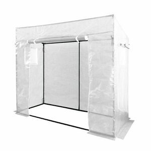 Paradicsom fóliaház nagy fehér ponyva, 200 x 77 x 168/146 cm kép