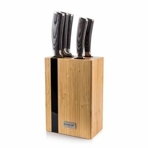 G21 Gourmet Rustic késkészlet 5 db + bambusz blokk kép