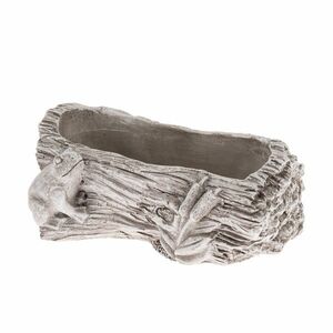 Beton obal na truhlík Kmen s žábou šedá, 12 x 21cm kép