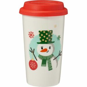 Kameninový pohár s víčkem Sněhulák 400 ml kép