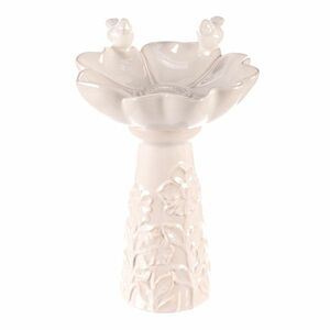 Virág álló madáretető, fehér , 26 x 24 x 37 cm kép