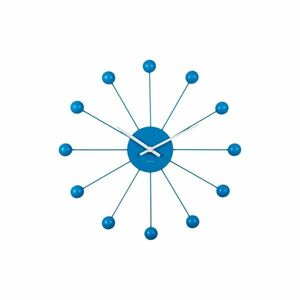 Karlsson 5977BB design falióra, kék, átmérő 40 cm kép