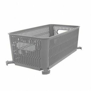 Orion NESTA műanyag, egymásba rakható kosár, 29 x 16, 5 x 11, 5 cm, szürke, S kép