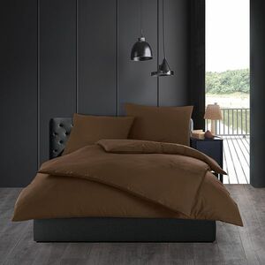 Pamut ágynemét Color barna, 140 x 200 cm, 70 x 90cm kép