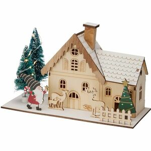 Karácsonyi LED dekoráció Téli ház, 20x10x12, 5 cm, dekoráció 1 kép