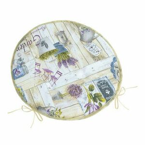 Bellatex EMA Kert kerek sima székpárna lila, átmérő 40 cm kép