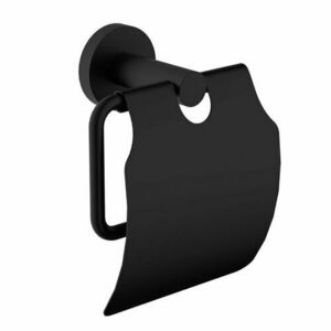 Sapho XR732B X-Round WC-papír tartó, fedővel, fekete kép