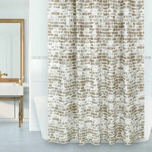 Bellatex Fürdőszoba függöny Fal barna , 180 x 200cm kép