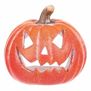 Tök gyertyatartó, arc kis narancssárga, kerámiaátmérő 10 cm, 10 cm átmérőjű kép