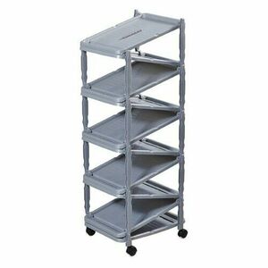 Zip 10 cipőtartó állvány, szürke, 36 x 30 x 94 cm kép