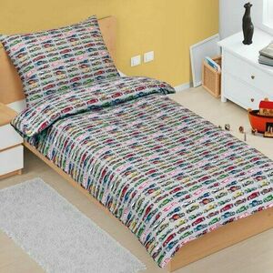 Bellatex Junior Formule szürke pamut ágynemő, 140x 200 cm, 70 x 90 cm kép