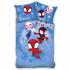 Carbotex Spidey Kis hősök gyerek pamut ágyneműhuzat 140x 200 cm, 70 x 90 cm kép