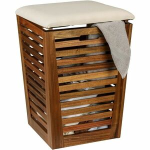 Wenko Acacia szennyes kosár ülőkével Fondi 55 l kép