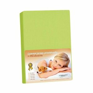 Jersey lepedő elasztánnal, tavaszi zöld, 90 x 200 cm kép