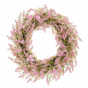 Művirág koszorú, átmérő 50 cm, rózsaszín, 50 x 50x 10 cm kép