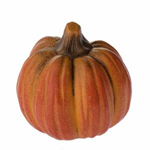 Tök őszi dekoráció kerek narancssárga, 12, 1 x 11, 6 x 12, 1 cm, Mg kép