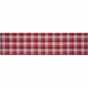 Home Elements Káro asztali futó piros és szürke, 33 x 130 cm kép