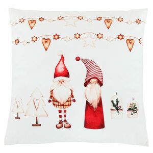 Pillow with filling Christmas with elves velvet, 45 x 45 cm kép