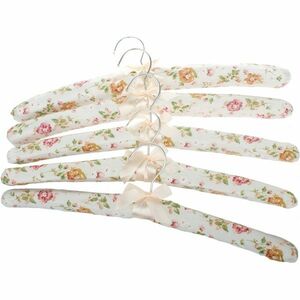 5 db textil vállfák Květy, bézs kép
