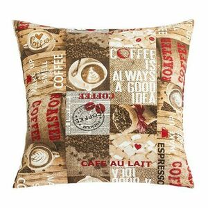 Bellatex EMA Kávé párnahuzat barna, piros, 45 x45 cm kép