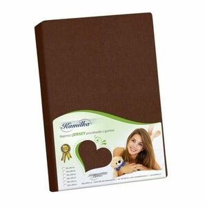 Bellatex Jersey lepedő sötétbarna, 120 x 200 cm kép