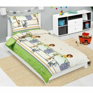 Bellatex Gyerek krepp ágynemő Safari zöld, 140 x 200, 70 x 90 cm kép