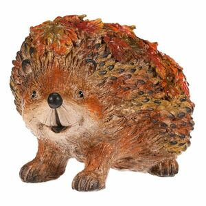 Őszi dekoráció Sündisznó levelekkel, 22 x 13 x 15cm, polirezín kép