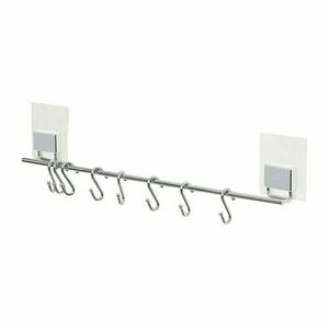 Compactor Öntapadó konyhai akasztós rúd BestlockMagic, 8 kampóval kép