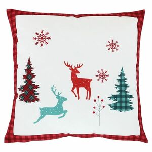 Párna karácsonyi motívummal töltve, téli csendélet45 x 45 cm kép
