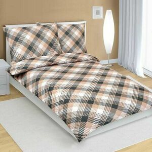 Bellatex Kocka pamut ágyneműhuzat szürke, bézs, 140 x 200 cm, 70 x 90 cm, 140 x 200 cm, 70 x 90 cm kép