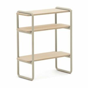 Bézs-natúr színű függő gyerek könyvespolc kőrisfa dekorral 60x70x28 cm Tinn – Kave Home kép