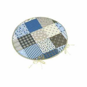 Bellatex Adéla kerek, sima patchwork ülőpárna, kék, 40 x 40 cm kép