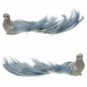 Kék páva csipesszel, 25 x 8 x 6 cm, 4 db-os szett kép