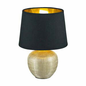 Luxor fekete kerámia-szövet asztali lámpa, magasság 26 cm - Reality kép