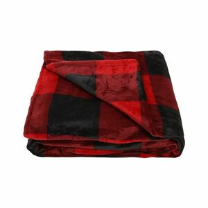 Családi takaró Káro piros-fekete, 200 x 300 cm kép