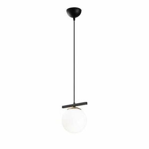 Fehér-fekete függőlámpa üveg búrával ø 15 cm Üzüm – Opviq lights kép