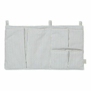 Világoskék bio pamut zsebes tároló kiságyra 42 cm Classic Stripes Blue – Cam Cam Copenhagen kép