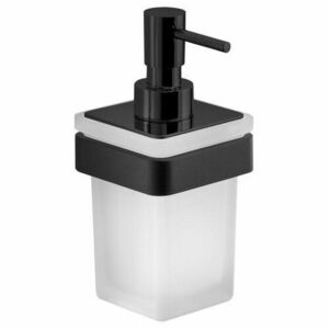 GEDY A88114 Samoa szappanadagoló 170 ml, tejüveg/fekete kép